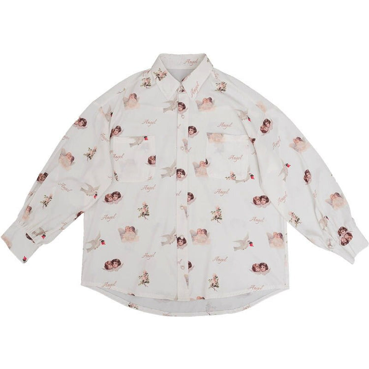 Classy Angel Print Women&