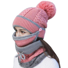 Load image into Gallery viewer, 3PCS Womens Winter Scarf Hat Set - foxberryparkproducts
