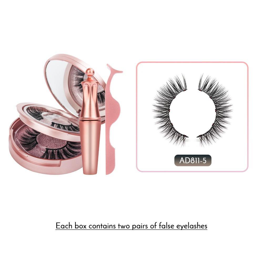 Double Layer Magnetic False Eyelashes & Magnetic Eyeliner - foxberryparkproducts