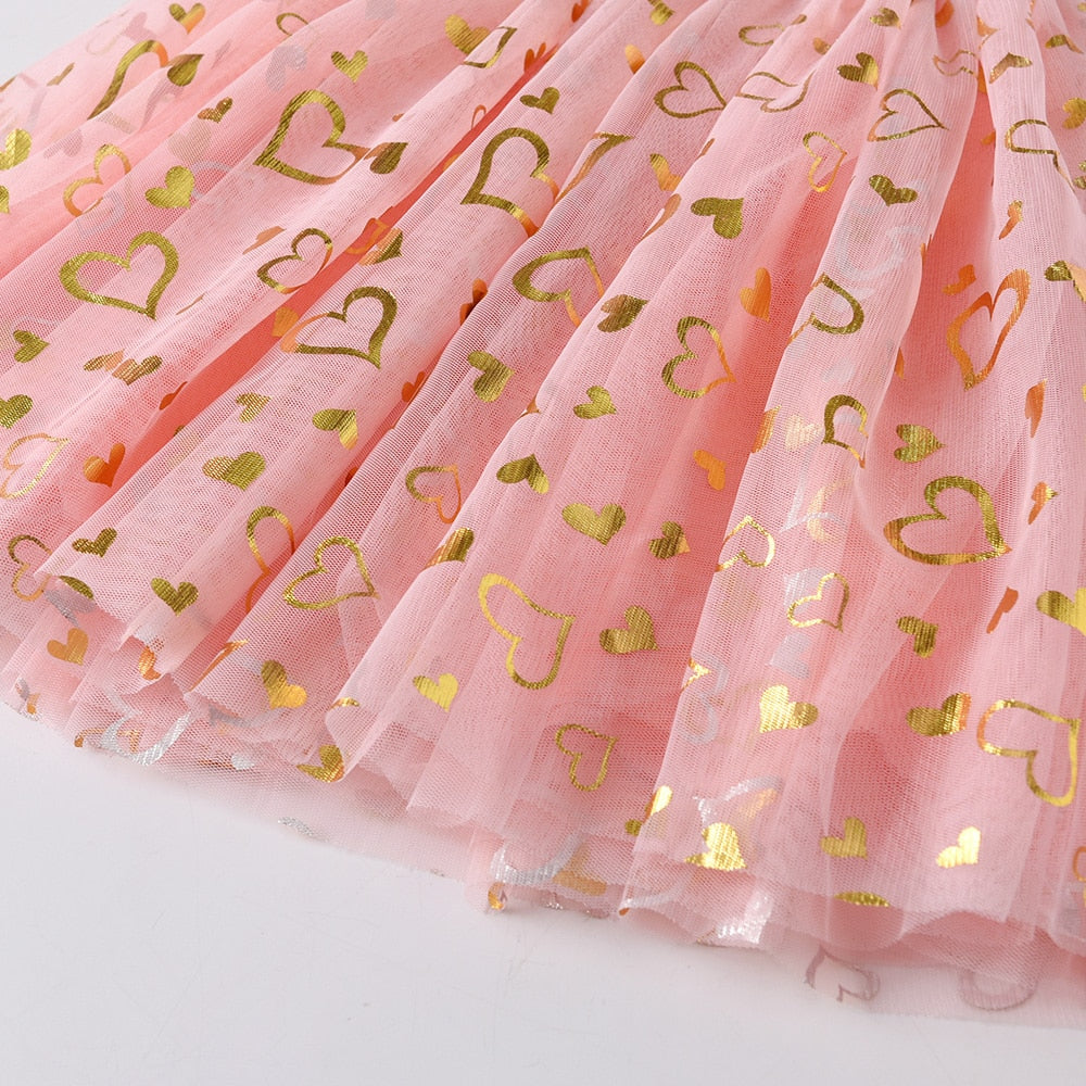 VIKITA Girls Princess Dress Unicorn Sequins Long Sleeve Autumn Dress Kids Birthday Party Wedding Tulle Dresses Children Clothing - foxberryparkproducts