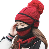 3PCS Womens Winter Scarf Hat Set - foxberryparkproducts