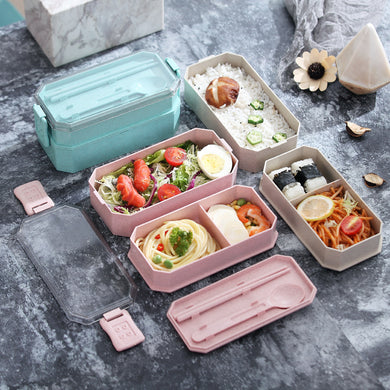 Two Layer Lunch Box with Utensils - foxberryparkproducts