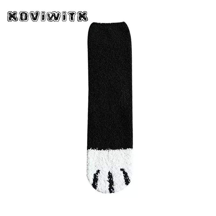 Fashion womens Cats Paw stripe 3d Socks - foxberryparkproducts