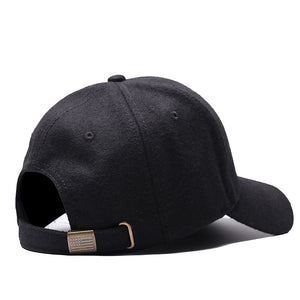 Dad Winter Headwear Male Warm Felt Sports Cap Man Big Size Wool Baseball Hats  55-60cm , 60-65cm - foxberryparkproducts