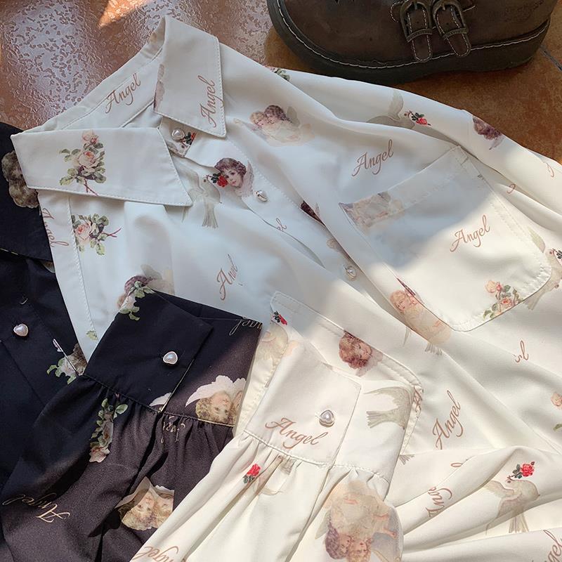 Classy Angel Print Women&
