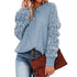 Lantern Sleeve Knitted Sweater Woman Autumn Winter Hollow Out Sweater - foxberryparkproducts