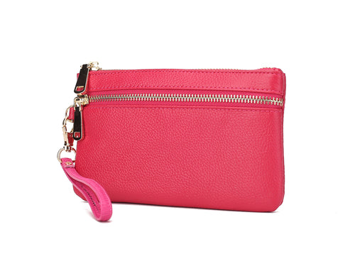 Shari Genuine Leather Women’s Fashion Wristlet - foxberryparkproducts