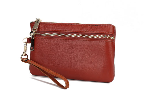 Shari Genuine Leather Women’s Fashion Wristlet - foxberryparkproducts
