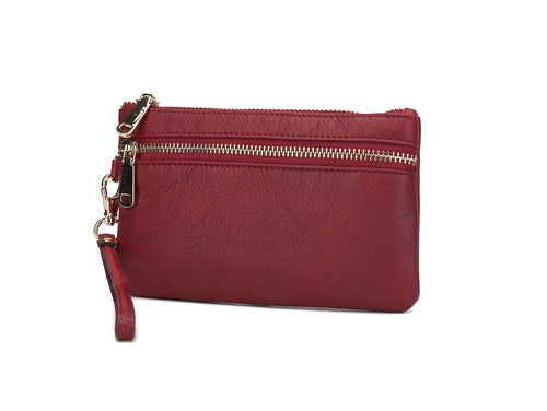 Shari Genuine Leather Women’s Fashion Wristlet - foxberryparkproducts