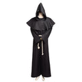 Medieval Costume Men Women Vintage Renaissance Monk Friar Priest Halloween Hooded Robe Dress - foxberryparkproducts