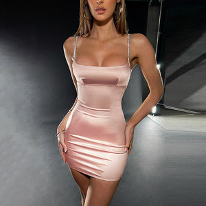 Stunning Hot Slim-Fit Satin Dress