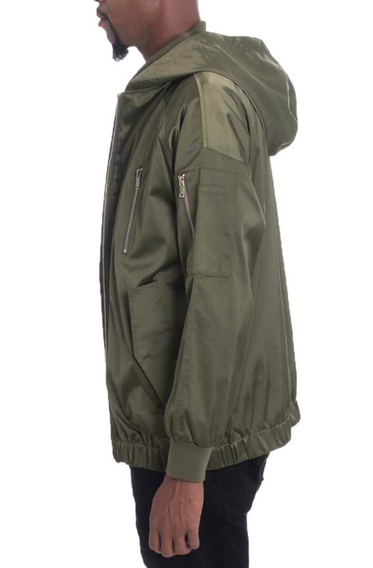HOODIE SATIN BOMBER - foxberryparkproducts