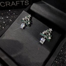 Load image into Gallery viewer, 2022 New Zircon Christmas Tree Earrings for Women Shiny Rhinestone Snowflake Stud Earring Fashion Jewelry New Year Gifts - foxberryparkproducts
