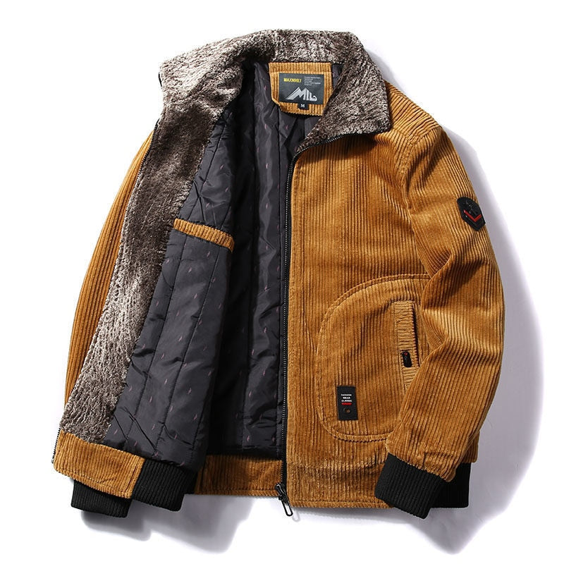 Mens Warm Winter Corduroy Jackets