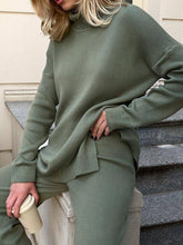 Autumn Winter Women Sweaters Turtleneck Women Pullovers Side Split Knitted Jumpers - foxberryparkproducts