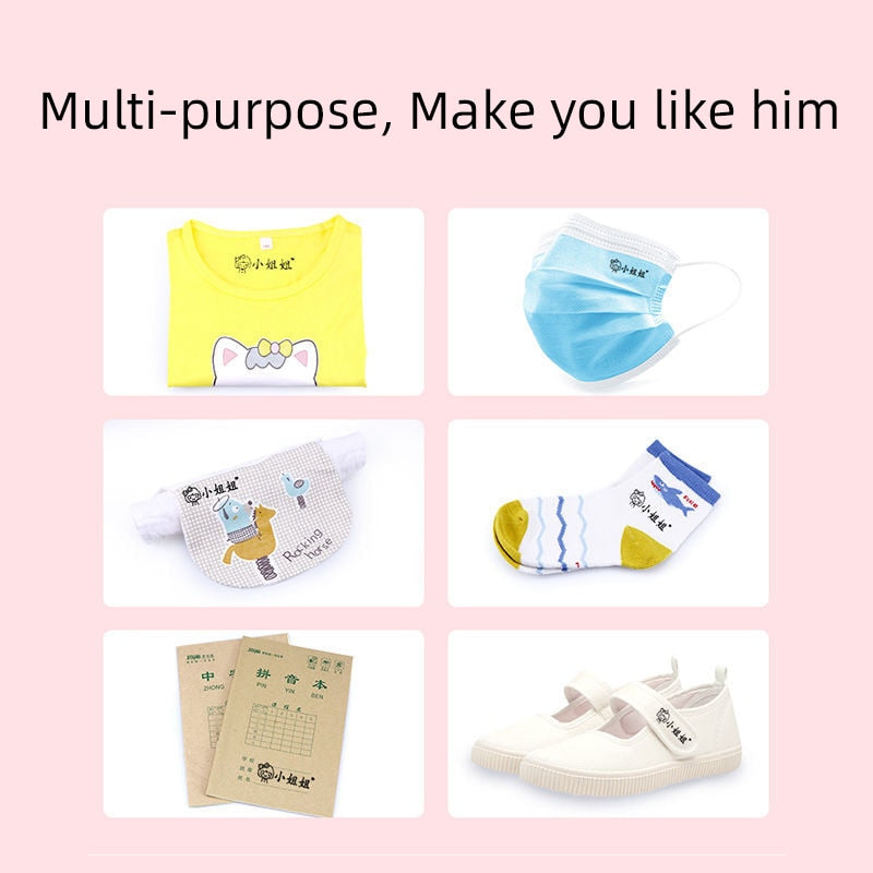 owl panda custom-made Name Stamp for children's Clothes