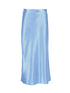 Solid Purple Satin Silk Skirt Women High Waisted Summer Long Skirt - foxberryparkproducts