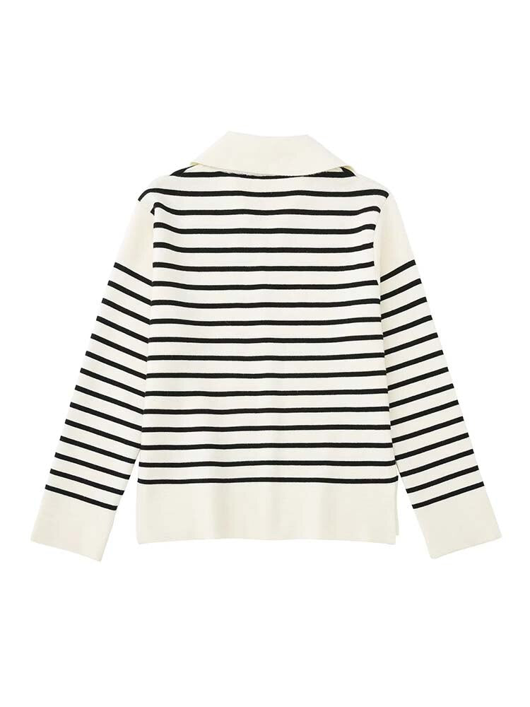 Women Sweater 2023 Autumn Fashion Stripe Knitting Sweaters
