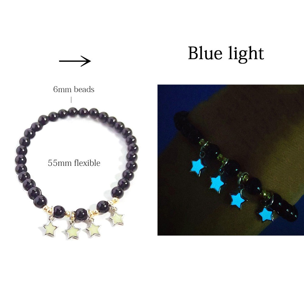 Natural Stone Bracelet Yoga Healing Luminous Glow In The Dark Bracelet