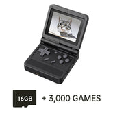 POWKIDDY v90 Black Version 3-Inch IPS Screen Flip Handheld Console Open System Game Console - foxberryparkproducts