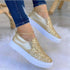 Moccasins Crystal Flat Female Loafers Shoes Gold/Black/Rose Gold - foxberryparkproducts