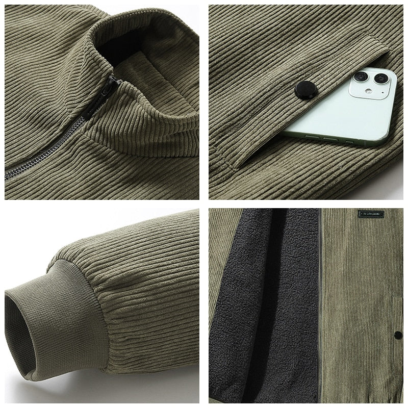 AutumnWinter Mens Winter Fleece Warm Thick Jacket