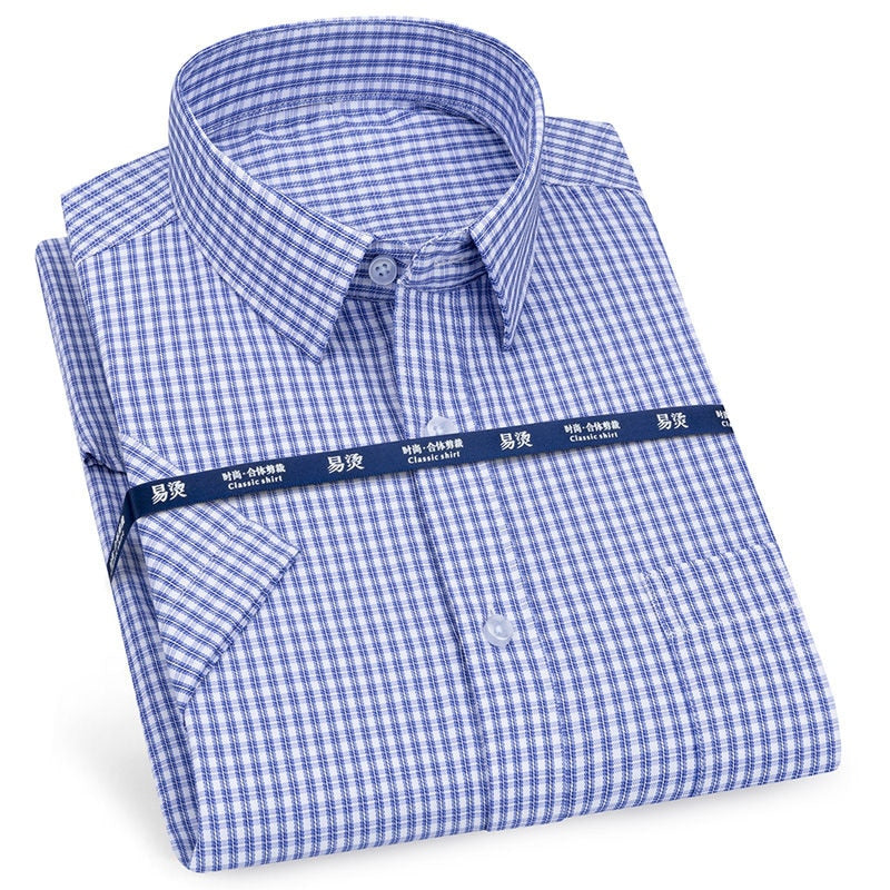 Mens Short Sleeve Shirt Business Casual