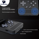 POWKIDDY v90 Black Version 3-Inch IPS Screen Flip Handheld Console Open System Game Console - foxberryparkproducts