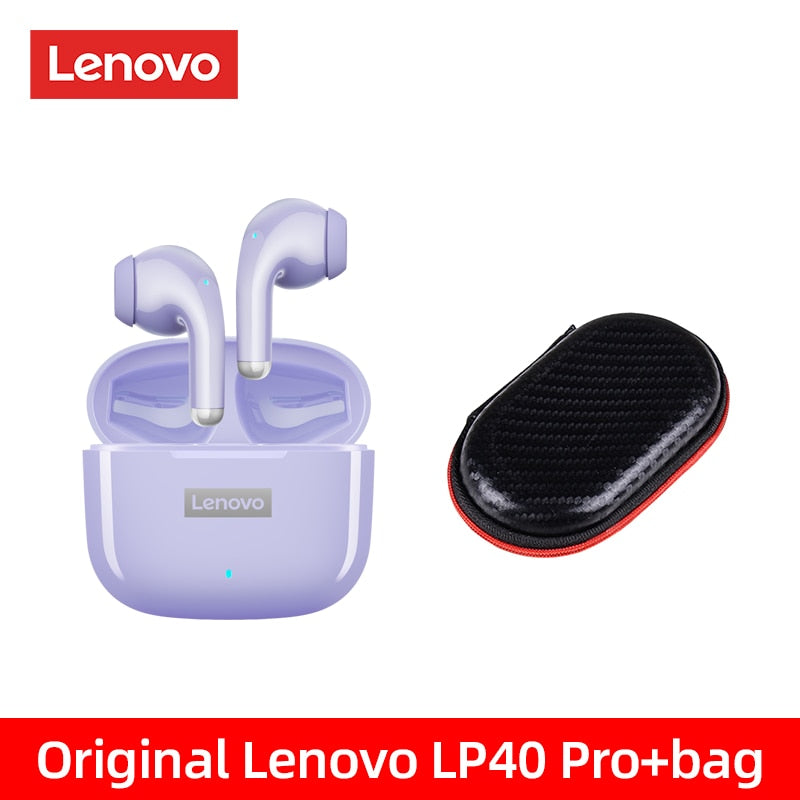 Original Lenovo LP40 Pro TWS Earphones Wireless Bluetooth 5.1 Sport Noise Reduction Headphones Touch Control 250mAH 2022 New - foxberryparkproducts