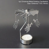 Christmas Rotary Candle Holder Merry Christmas Decoration for Home - foxberryparkproducts