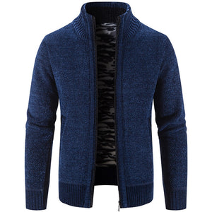 Mens Sweaters Autumn Winter New Wool Keeps Warm Zipper Cardigan