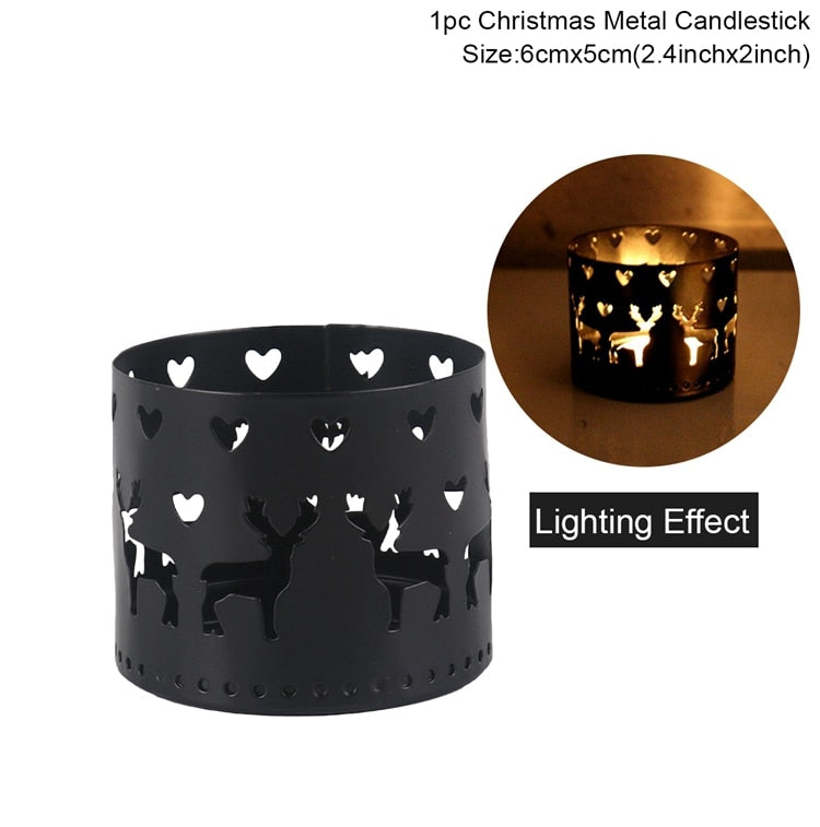 Christmas Rotary Candle Holder Merry Christmas Decoration for Home - foxberryparkproducts
