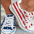 Blue Red Round Toe Casual Canvas Shoes Flat Sneakers Shoes - foxberryparkproducts
