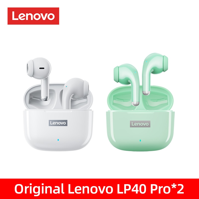 Original Lenovo LP40 Pro TWS Earphones Wireless Bluetooth 5.1 Sport Noise Reduction Headphones Touch Control 250mAH 2022 New - foxberryparkproducts
