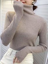 Women Turtleneck Sweater 2022 Autumn Winter Sloid Color Cashmere Sweaters - foxberryparkproducts