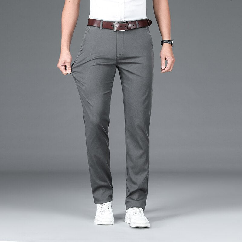 Autumn Lyocell Mens Pants Business Trousers