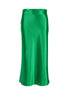 Solid Purple Satin Silk Skirt Women High Waisted Summer Long Skirt - foxberryparkproducts