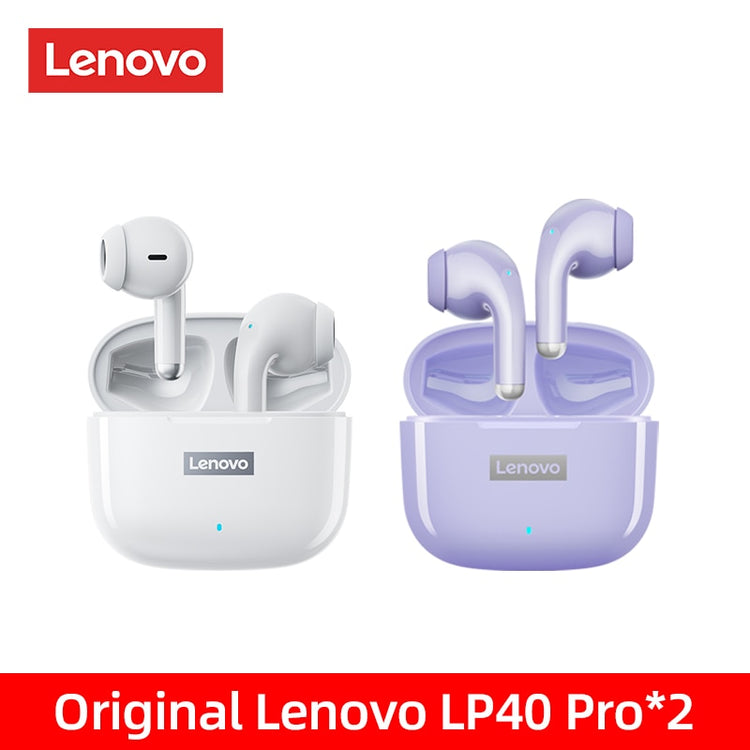 Original Lenovo LP40 Pro TWS Earphones Wireless Bluetooth 5.1 Sport Noise Reduction Headphones Touch Control 250mAH 2022 New - foxberryparkproducts