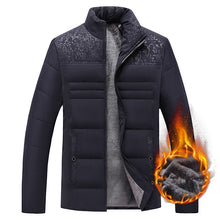 Load image into Gallery viewer, Men&#39;s Plush Thickened Parkas Stand Collar Winter Jacket
