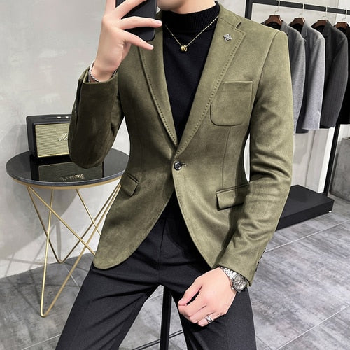 2022 Deerskin Leather Jacket Blazer