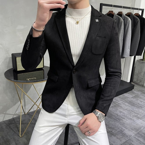 2022 Deerskin Leather Jacket Blazer