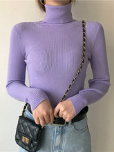 Women Turtleneck Sweater 2022 Autumn Winter Sloid Color Cashmere Sweaters - foxberryparkproducts