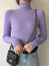 Load image into Gallery viewer, Women Turtleneck Sweater 2022 Autumn Winter Sloid Color Cashmere Sweaters - foxberryparkproducts
