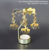 Christmas Rotary Candle Holder Merry Christmas Decoration for Home - foxberryparkproducts