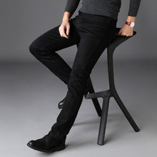Load image into Gallery viewer, Mens Stretch Black Jeans Classic Style Business Fashion Pure Slim-fit Denim Pants
