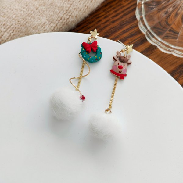 2022 New Zircon Christmas Tree Earrings for Women Shiny Rhinestone Snowflake Stud Earring Fashion Jewelry New Year Gifts - foxberryparkproducts