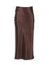 Solid Purple Satin Silk Skirt Women High Waisted Summer Long Skirt - foxberryparkproducts