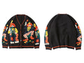 Christmas Knitted Sweater Men Cardigan Oversized Streetwear Knit Jumpers Funny Clown Print Cotton Harajuku Knit Coats Unisex New - foxberryparkproducts