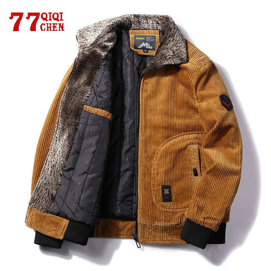 Mens Warm Winter Corduroy Jackets