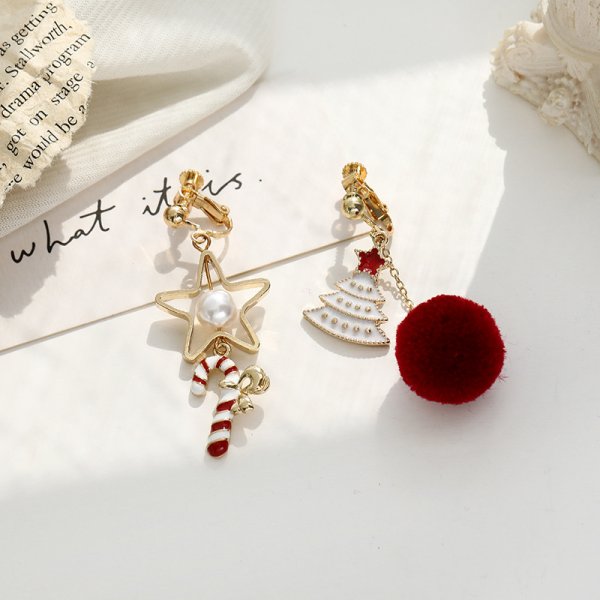 2022 New Zircon Christmas Tree Earrings for Women Shiny Rhinestone Snowflake Stud Earring Fashion Jewelry New Year Gifts - foxberryparkproducts